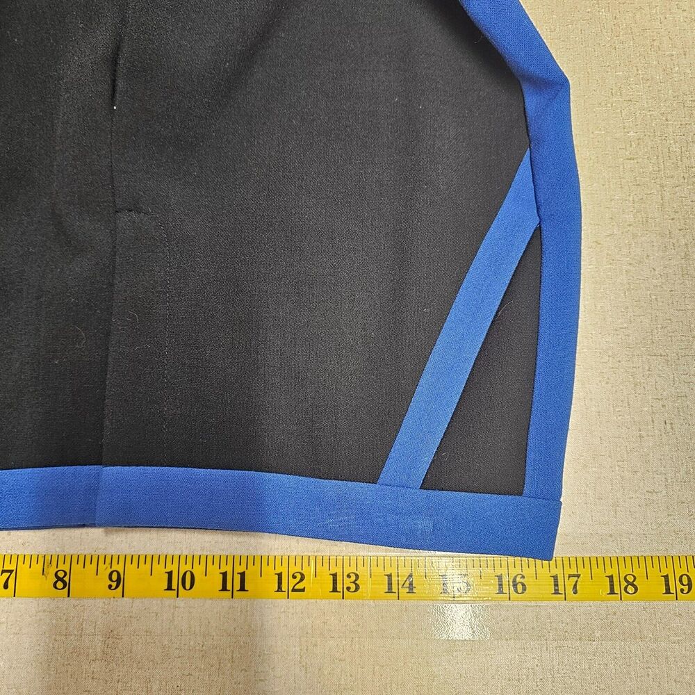 Halogen Womens Sz 10 Tuxedo Strip Dress Pants Black Blue Goth Professional - Picture 6 of 8